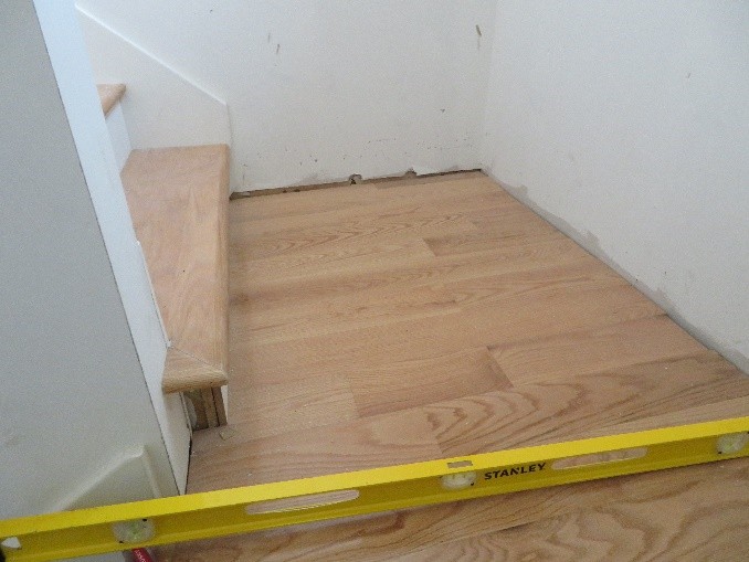 New Construction stairs landing. Out of LEVEL over an inch on less than 4’