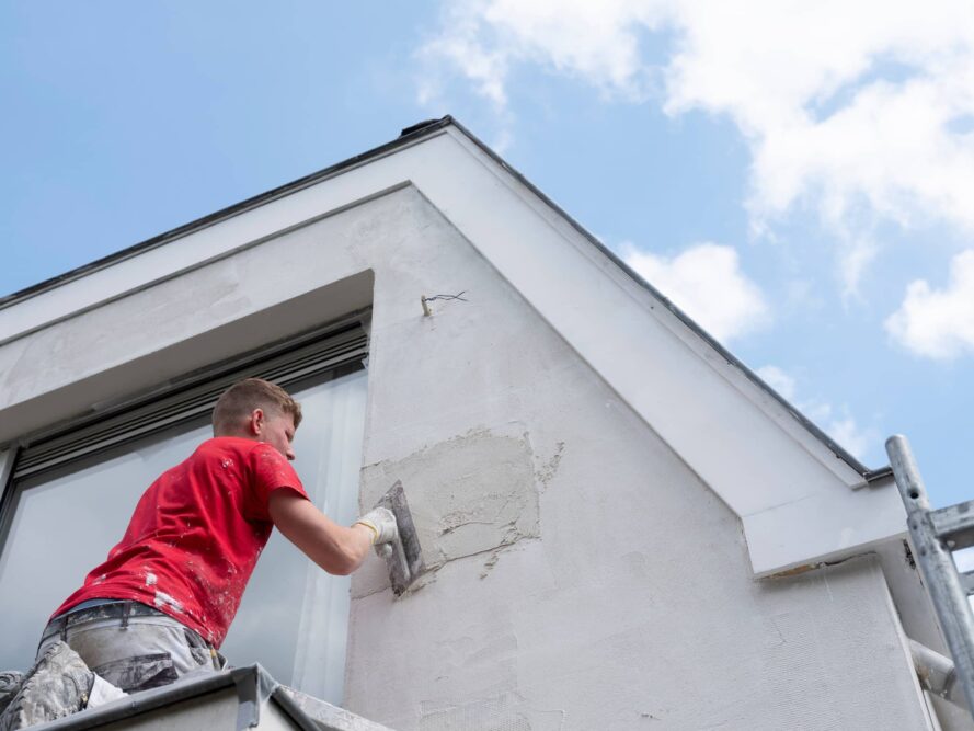 Repairing stucco takes time and patience. Be sure to repair any old stucco. 