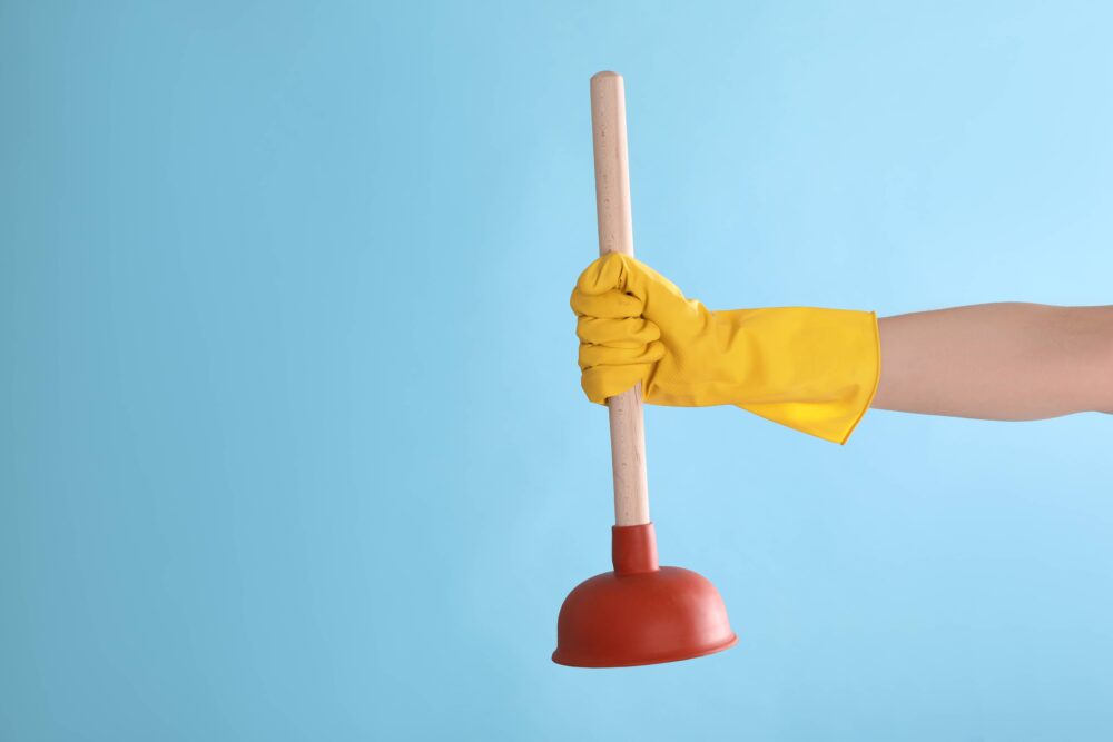 One of the tools you need to plunge a toilet is either a plunger with a flange extension or a cup plunger. 